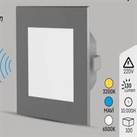 KARE KROM SENSÖR+FOTOSELLİ 4000K 1